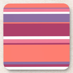 Living coral, red and violet coaster