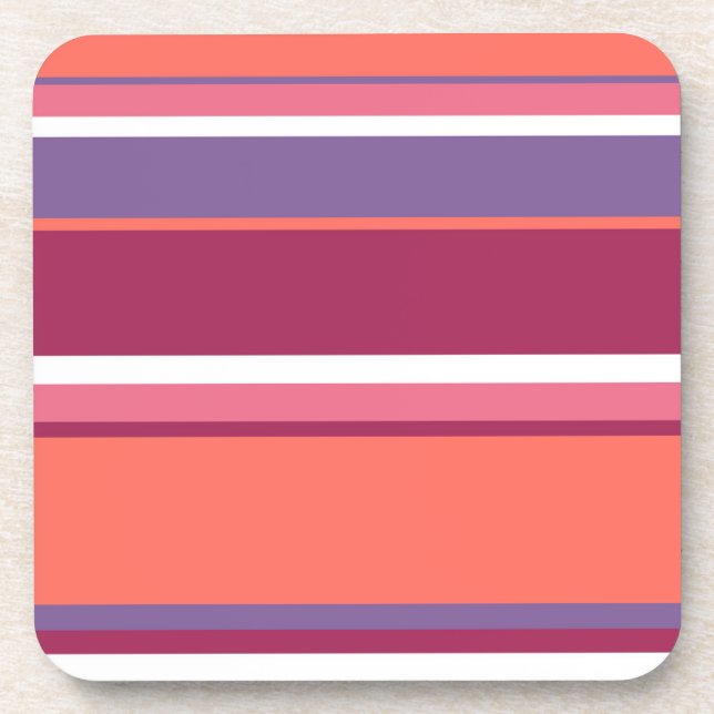Living coral, red and violet coaster (Front)