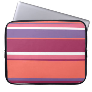 Living coral, red and violet laptop sleeve