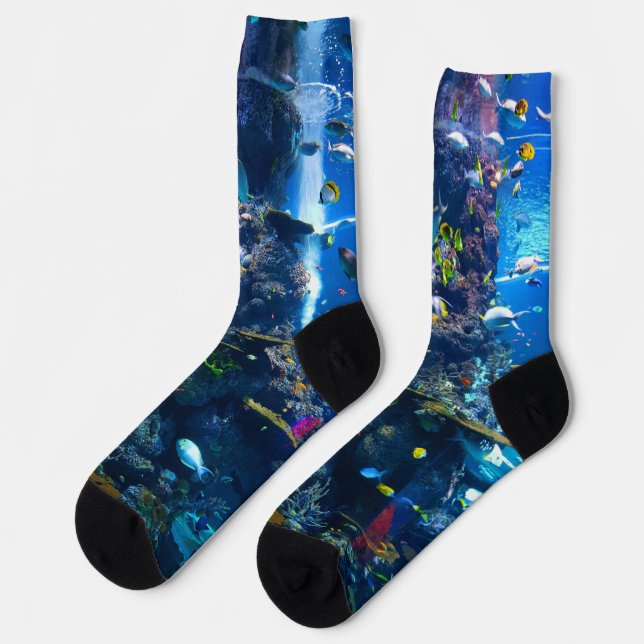 Living Coral Reef with Fish Socks (Left)