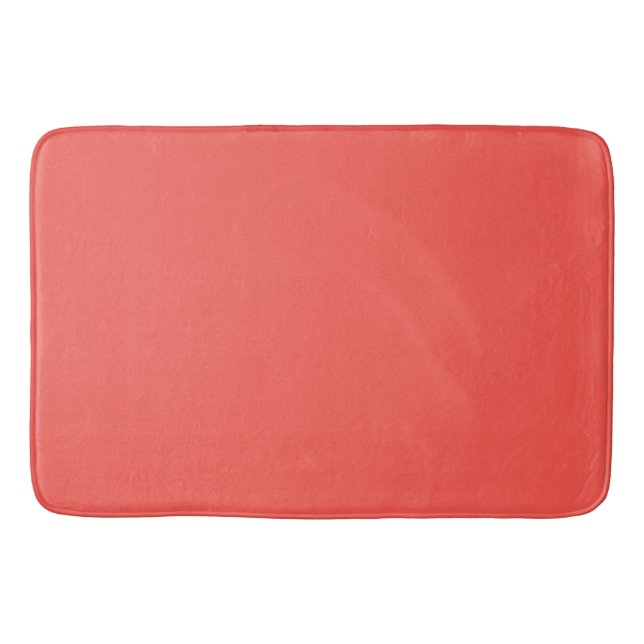 Living Coral Solid Colour  Bath Mat (Front)