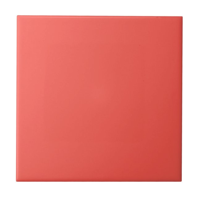 Living Coral Solid Colour  Ceramic Tile (Front)