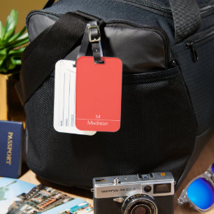 Living Coral Solid Colour Luggage Tag
