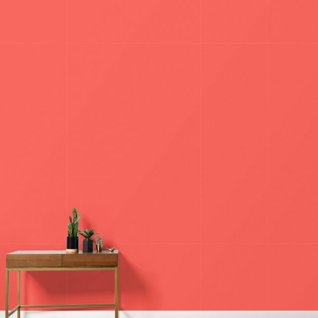 Living Coral Solid Colour Wallpaper (Hallway)