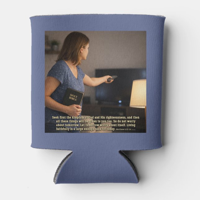 Living faithfully is enough can cooler (Front)