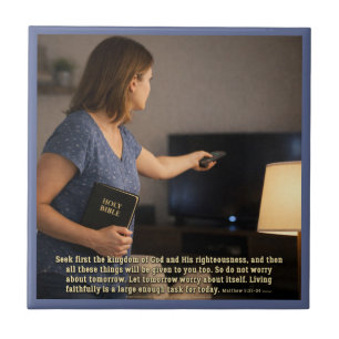 Living faithfully is enough ceramic tile