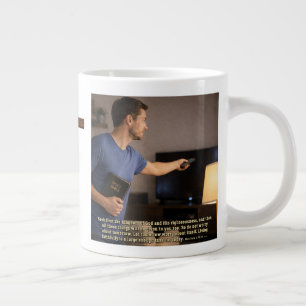 Living faithfully is enough large coffee mug
