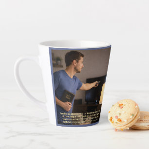 Living faithfully is enough latte mug