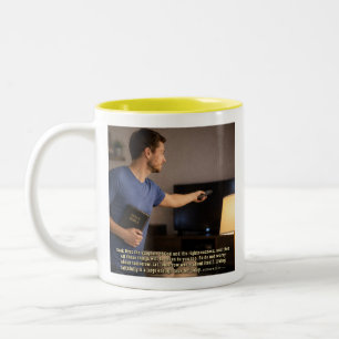 Living faithfully is enough Two-Tone coffee mug