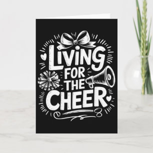 Living For The Cheer, Cheering Cheerleader Cheerle Card