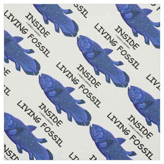 Living Fossil Inside (Coelacanth) Fabric (Swatch)