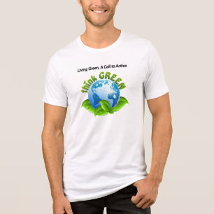 "Living Green: A Call to Action" ecofriendly lover Tri-Blend Shirt