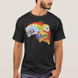Living in a Perpetual State of Fear Panic Retro 80 T-Shirt