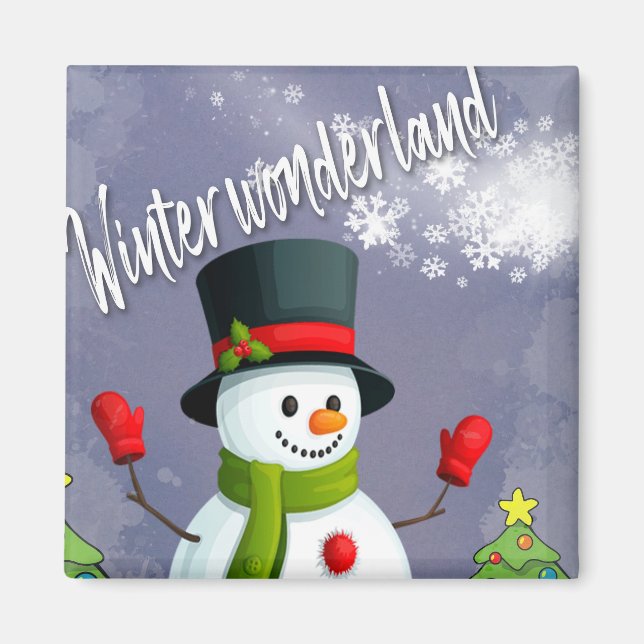 Living in a winter wonderland magnet (Front)