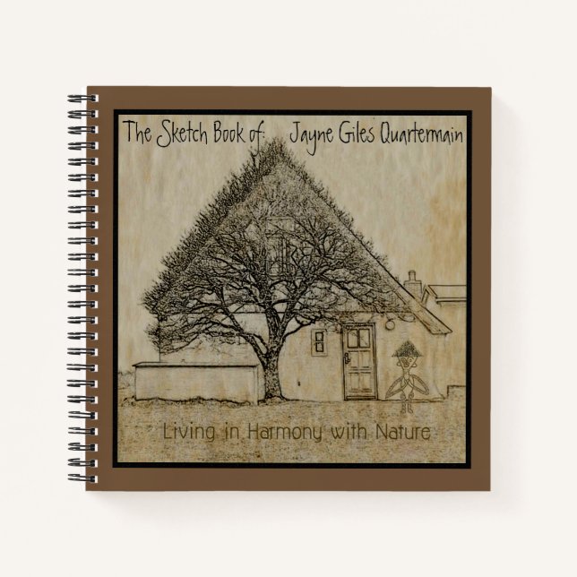 Living In Harmony With Nature Personalised Notebook (Front)