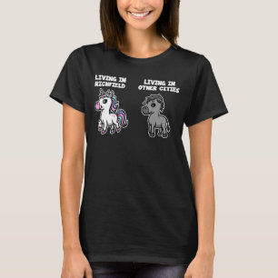 Living in Richfield Unicorn Rainbow Humour US City T-Shirt