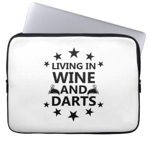 Living In Wine And Darts Laptop Sleeve