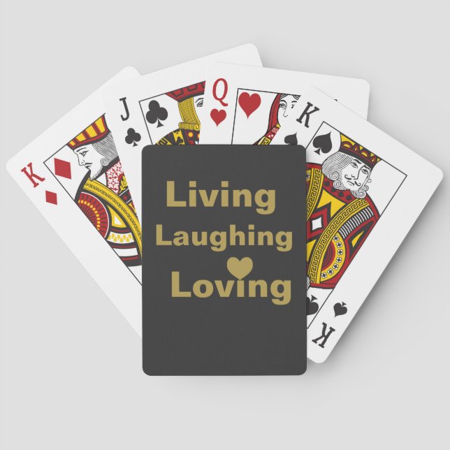 Living, Laughing, Loving  Playing Cards (Back)
