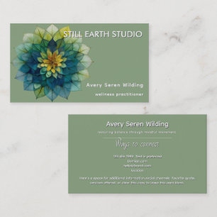 Living Leaves   Mandala Business Card