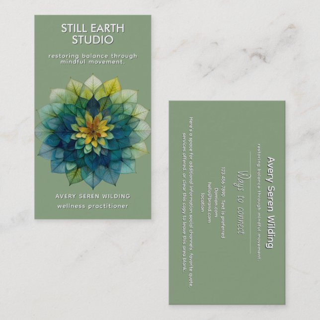 Living Leaves | Mandala Business Card (Front/Back)