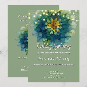 Living Leaves   Mandala Invitation