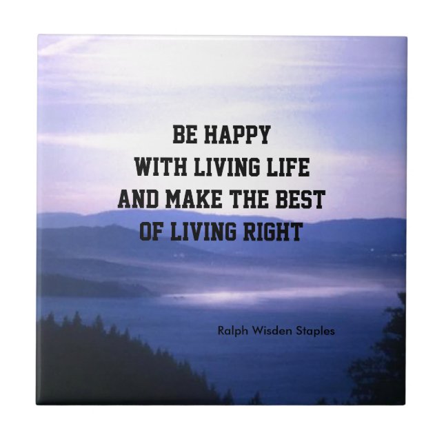 Living life ceramic tile (Front)