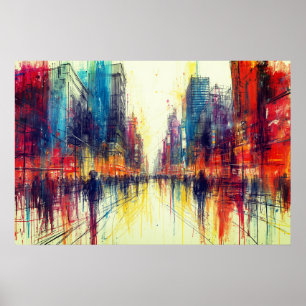 Living Life In the Big City on An Artistic Wall Poster