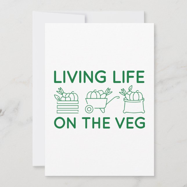 Living Life On The Veg Thank You Card (Front)