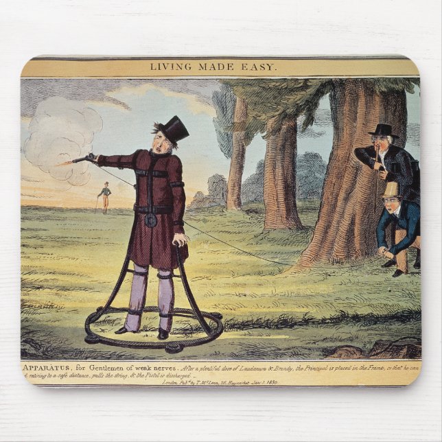 Living Made Easy; duelling apparatus Mouse Pad (Front)
