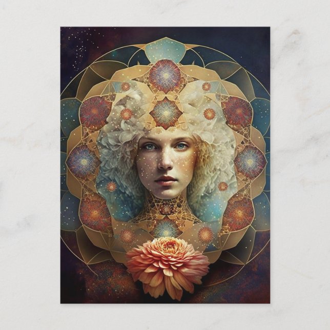 Living Mandala Visionary Art Postcard (Front)