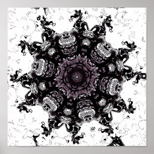 Living monster meteor v1 - patterns poster