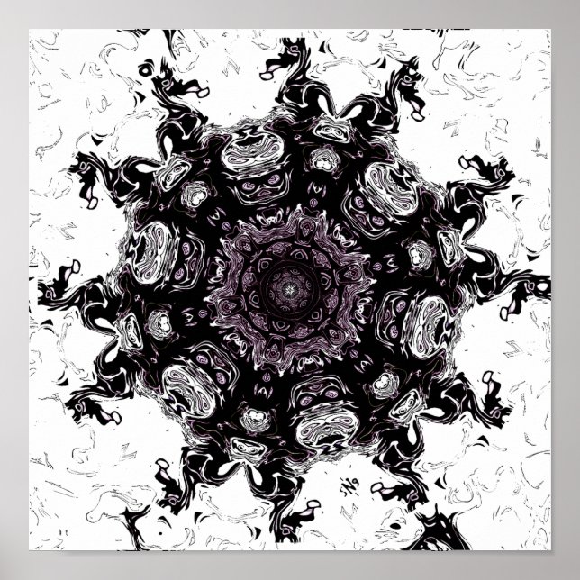 Living monster meteor v1 - patterns poster (Front)