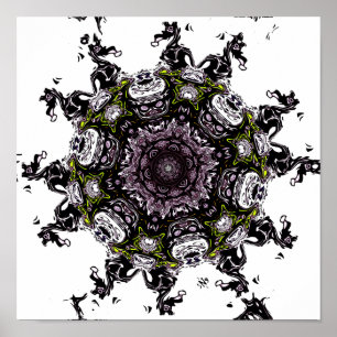 Living monster meteor v2 - patterns poster