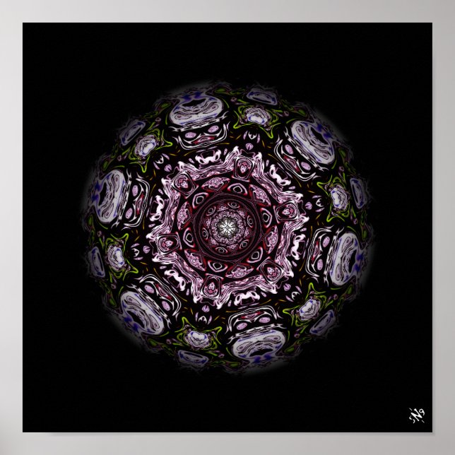 Living monster meteor v3 - patterns poster (Front)