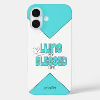 Living My Blessed Life Aqua Blue