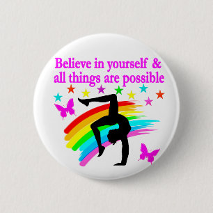 LIVING MY GYMNASTICS DREAM 6 CM ROUND BADGE