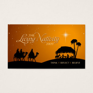 Living Nativity Christmas gift tag