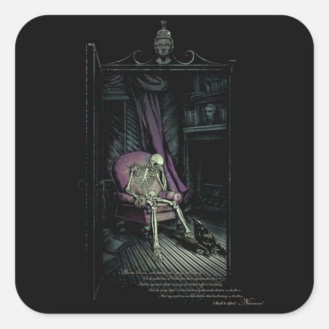 Living Nevermore Square Sticker (Front)