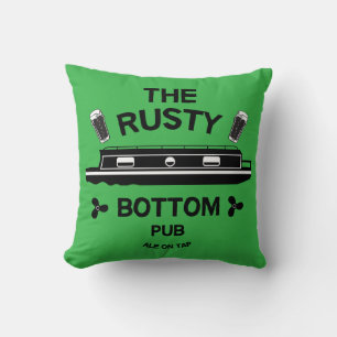 Living On A narrowboat British Canals Cushion
