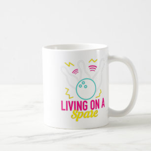 Living On A Spare Funny Bowling League Bowler Vint Coffee Mug
