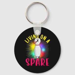 Living On A Spare Shirt Bowling League Team Shirt Key Ring