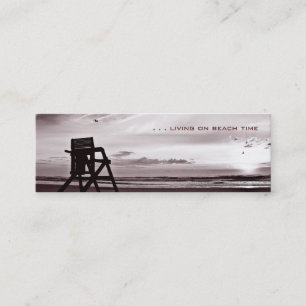 Living on beach time calling card