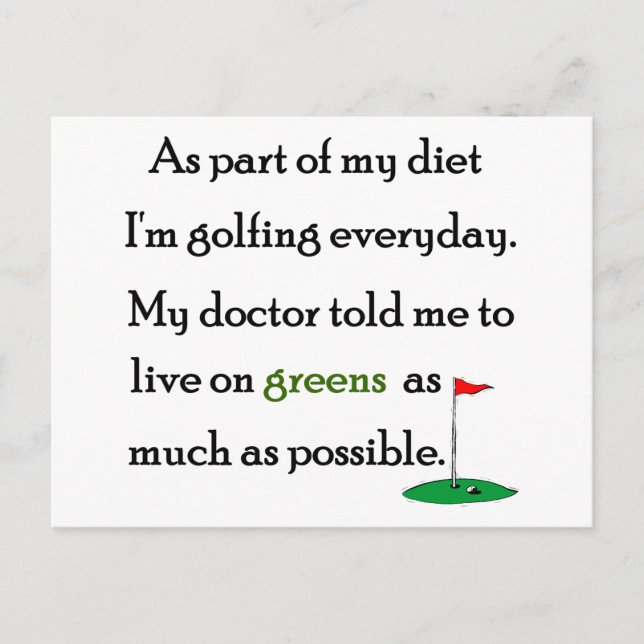 Living On Greens Postcard (Front)