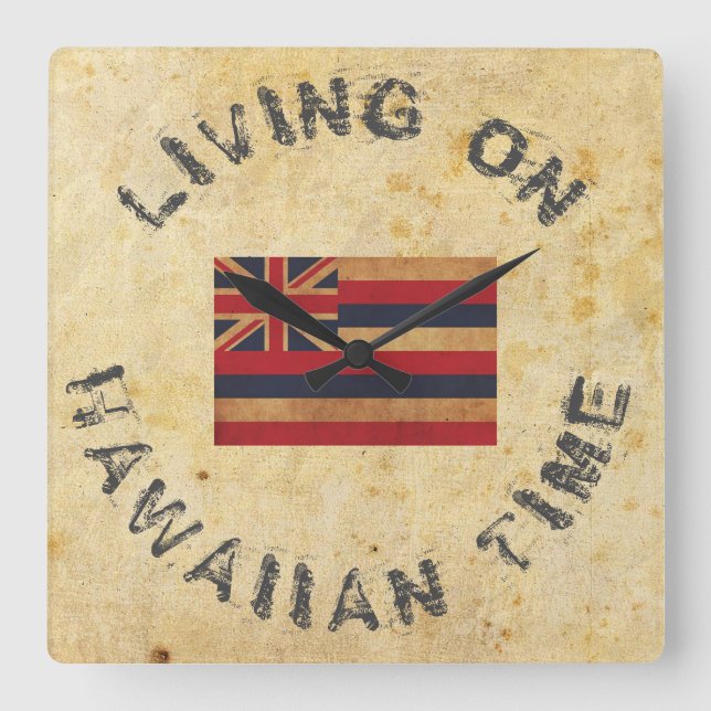 LIVING ON HAWAIIAN TIME LARGE CLOCK (Front)