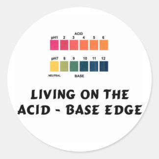 Living on the Acid / Base Edge Classic Round Sticker