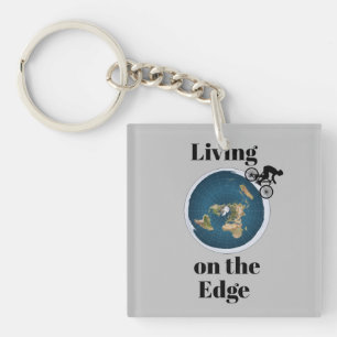 Living on the Edge Keychain