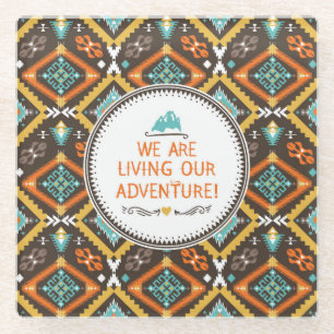 Living Our Adventure Glass Coaster