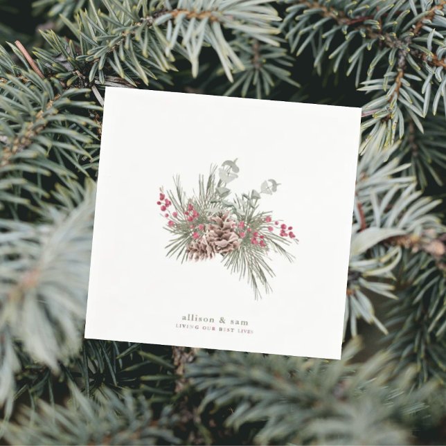 Living our  best lives Custom Pine Cone & Pine Napkin (Creator Uploaded)