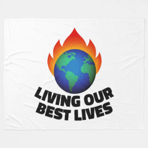 Living our best lives fleece blanket