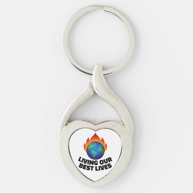 Living our best lives key ring (Front)